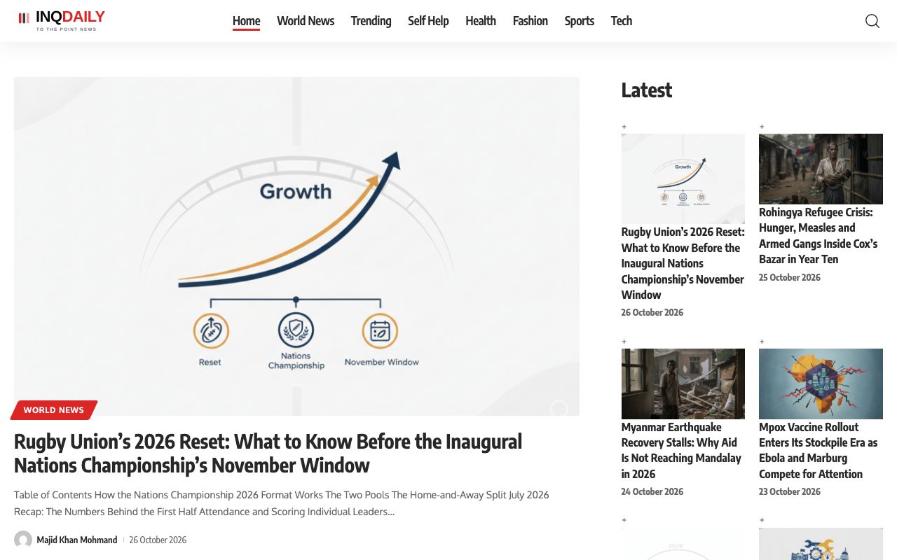 INQ Daily — screenshot of the live product
